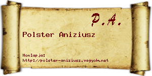 Polster Aniziusz névjegykártya